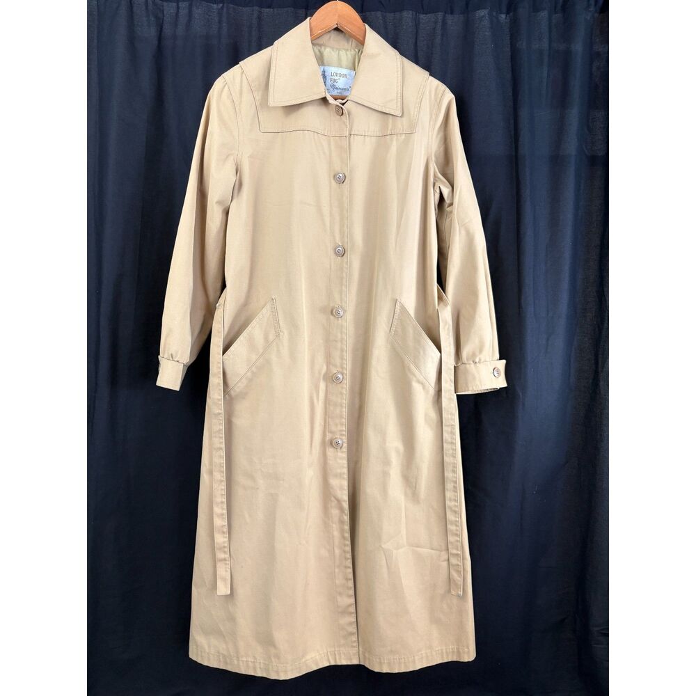 Vintage 70s 80s London Fog Maincoat Trench Coat with Hood